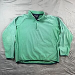 Peter Millar Warmth Fleece 1/4 Pullover Men's XXL Lilypad Green Thermal